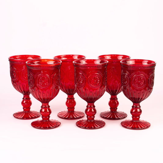 Set 6 Copas Perlé Roja