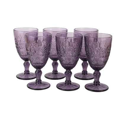 Set 6 Copas Greca Morada